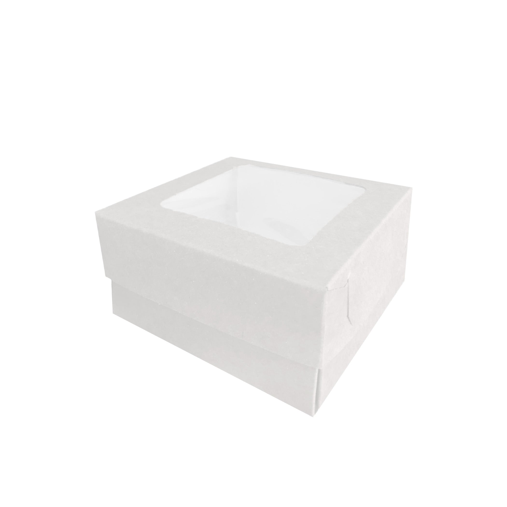 Caja Personal con Ventana 12x12x6 cm (50 unidades) | Ideal para Postres y Eventos