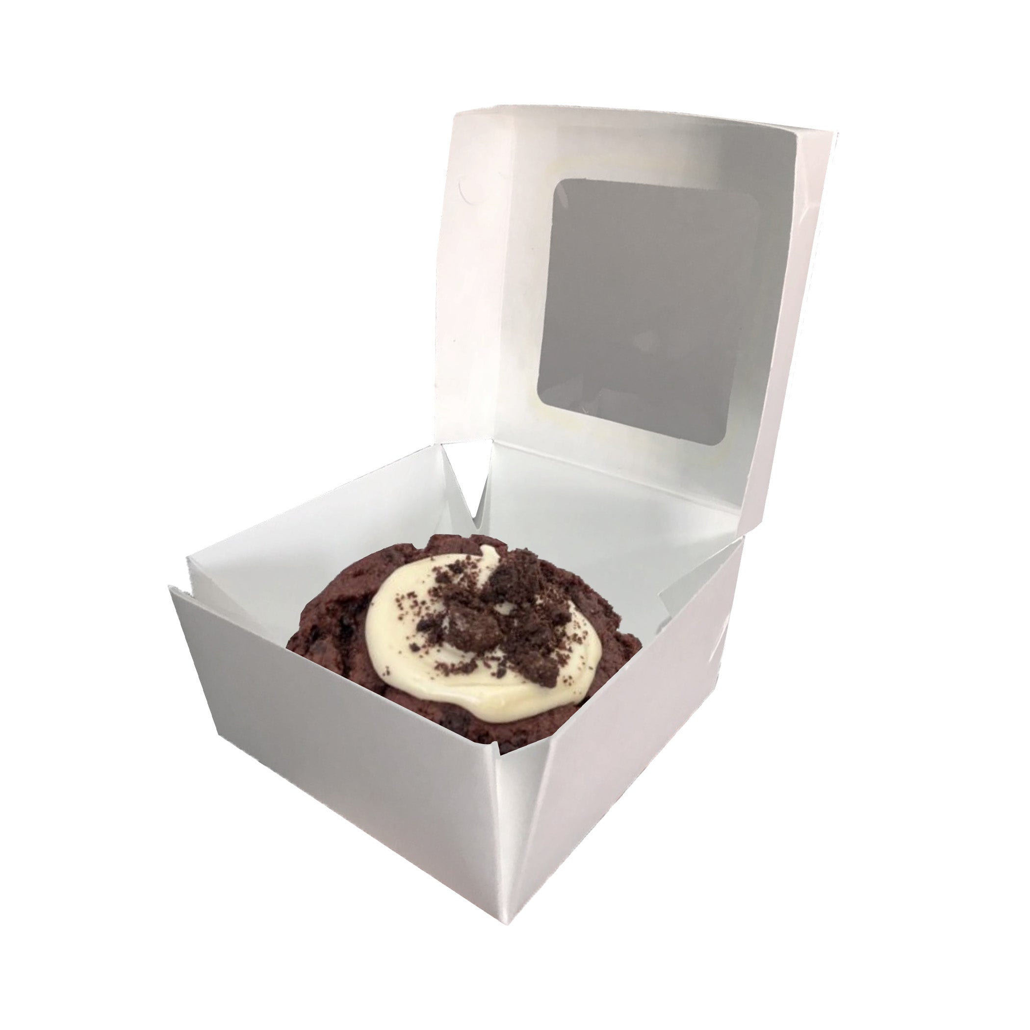 Caja Personal con Ventana 12x12x6 cm (50 unidades) | Ideal para Postres y Eventos