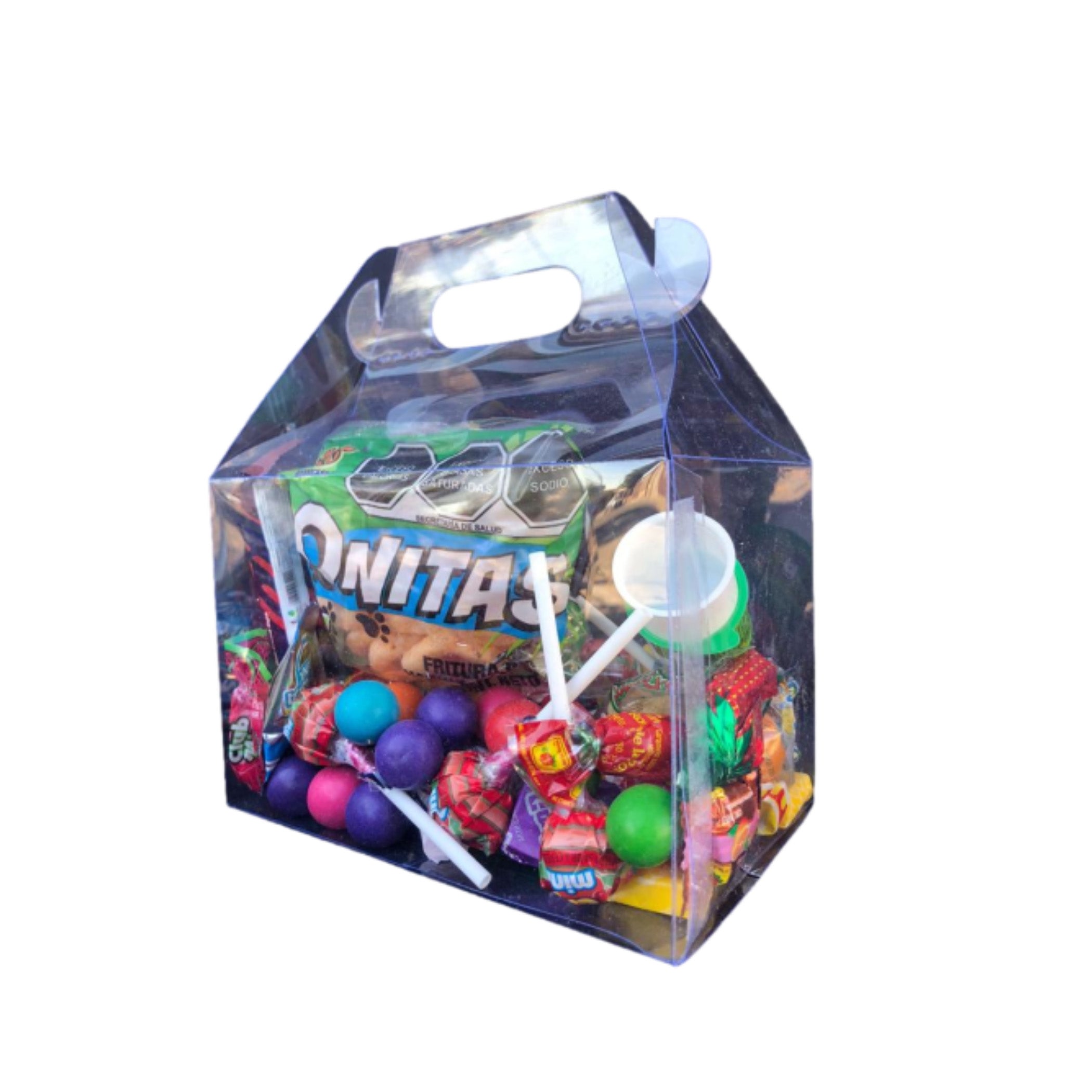 Lonchera Fiesta PVC (25 Unidades) | Transparente para Postres y Regalos