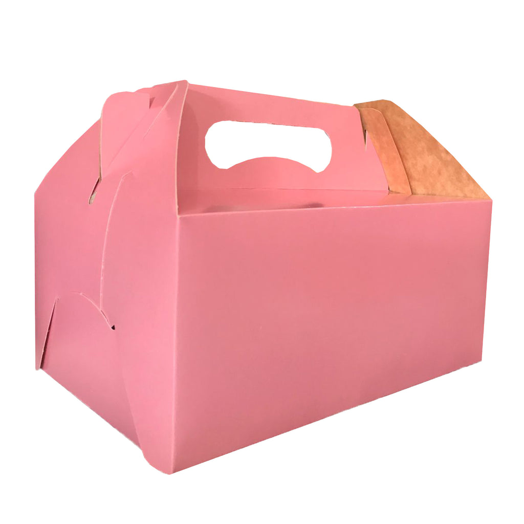 Lonchera Jumbo de Cartón 22.8x15.5x10.1 cm (25 Unidades) | Caja para Lunch y Repostería
