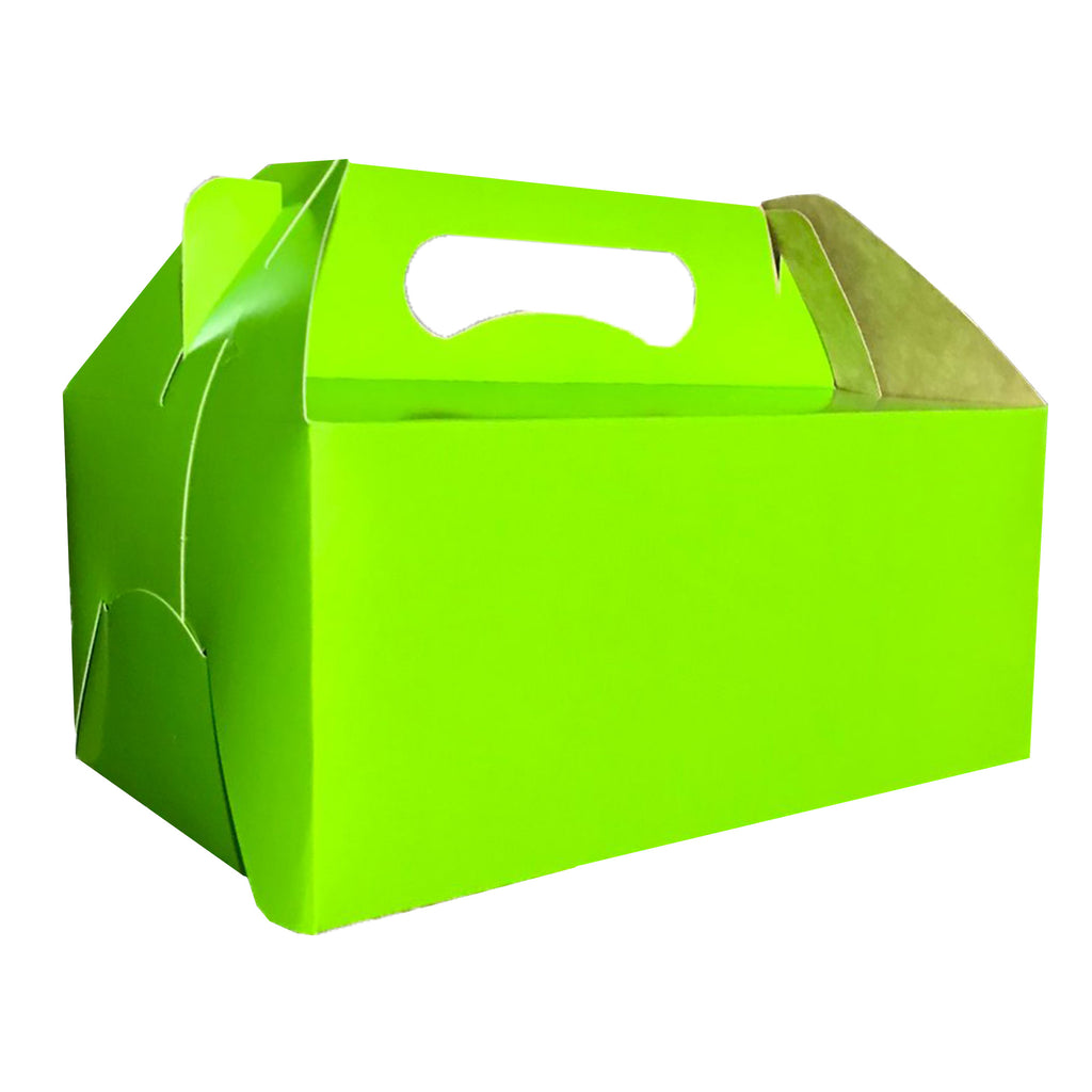 Lonchera Jumbo de Cartón 22.8x15.5x10.1 cm (25 Unidades) | Caja para Lunch y Repostería